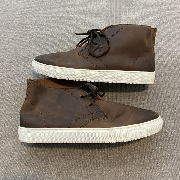Frye Shoes Mens Size 10.5 Brown Leather Lace Up Casual Chukka Sneakers FR40931 main image 6